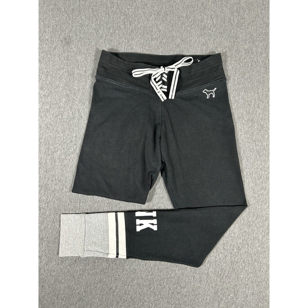 Victoria's Secret PINK Yoga Leggings‎ Size Small Black Colorblock
